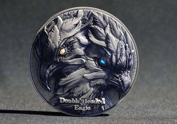 Aigle à Deux Têtes – Pièce en Argent .999 de 2 oz en Haut Relief – 2000 Francs Cameroun 2025