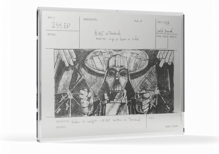 Agoro Star Wars Storyboard Art - Darth Vader Trench Run 1 oz Silver Collectible Foil