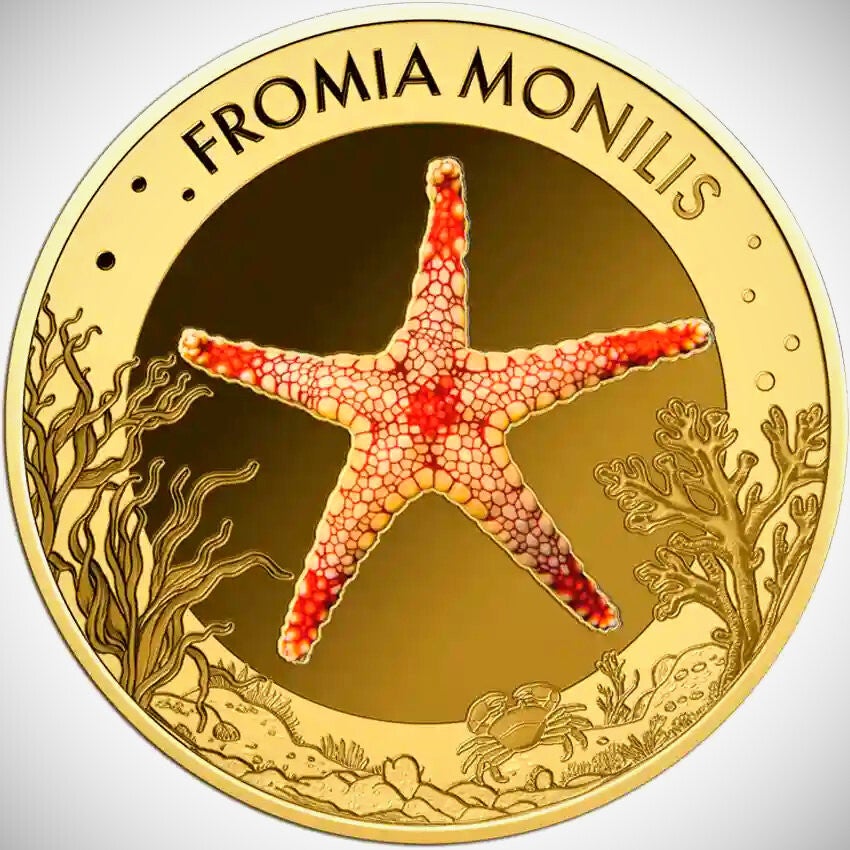 Red Starfish - 1/1000 oz .999 Gold Coin - 3000 Francs Republic of Chad