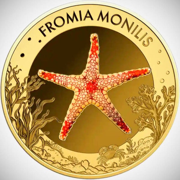 Red Starfish - 1/1000 oz .999 Gold Coin - 3000 Francs Republic of Chad