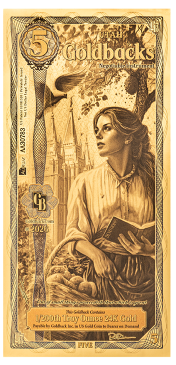 Utah 5 Goldback (Design Réimaginé) : Devotionis (Dévotion)
