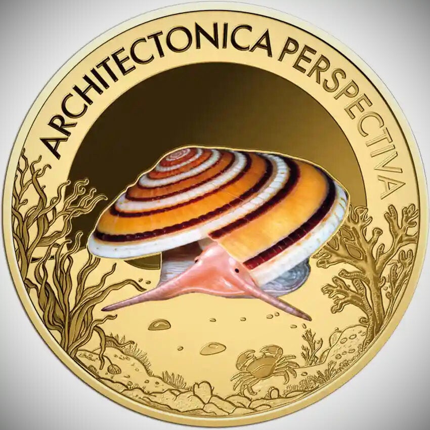 Perspectiva Architectonia 1/1000 oz .999 Gold Coin 3000 Francs Republic Of Chad
