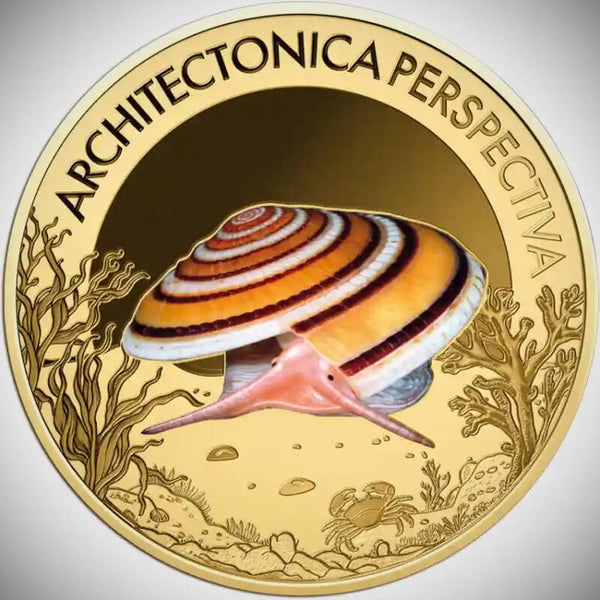 Perspectiva Architectonia 1/1000 oz .999 Gold Coin 3000 Francs Republic Of Chad