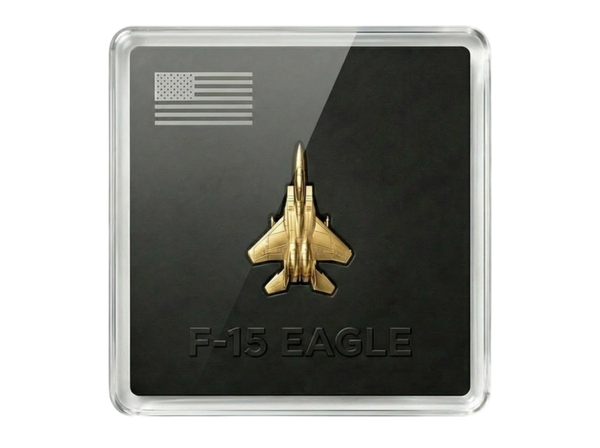 F-15 EAGLE 1/20G 999.9 High Relief Gold Bullion IN ASSAY