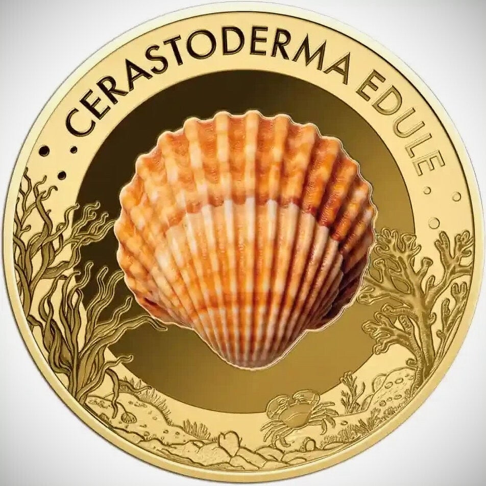 Common Cockle - 1/1000 oz .999 Gold Coin - 3000 Francs Republic of Chad