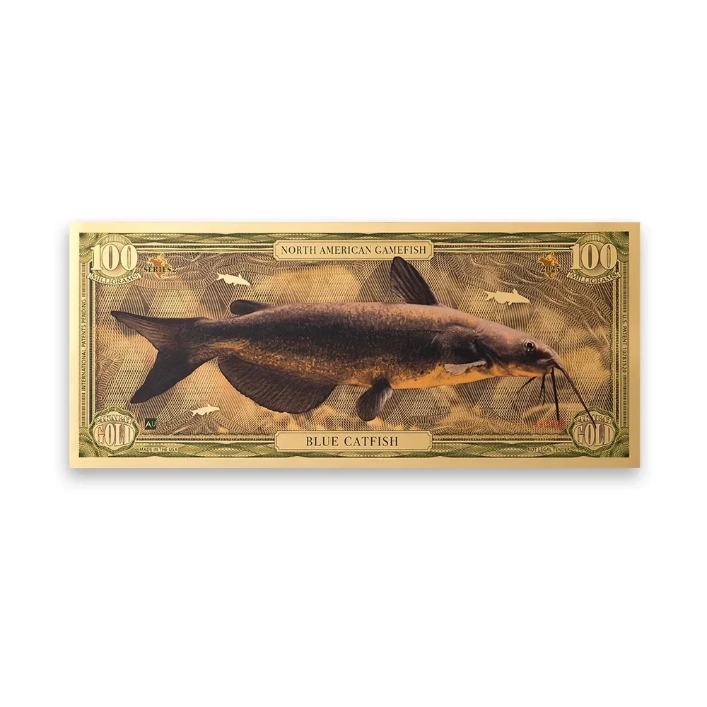 Blue Catfish Aurum® 100mg 24k Gold Bill Series II