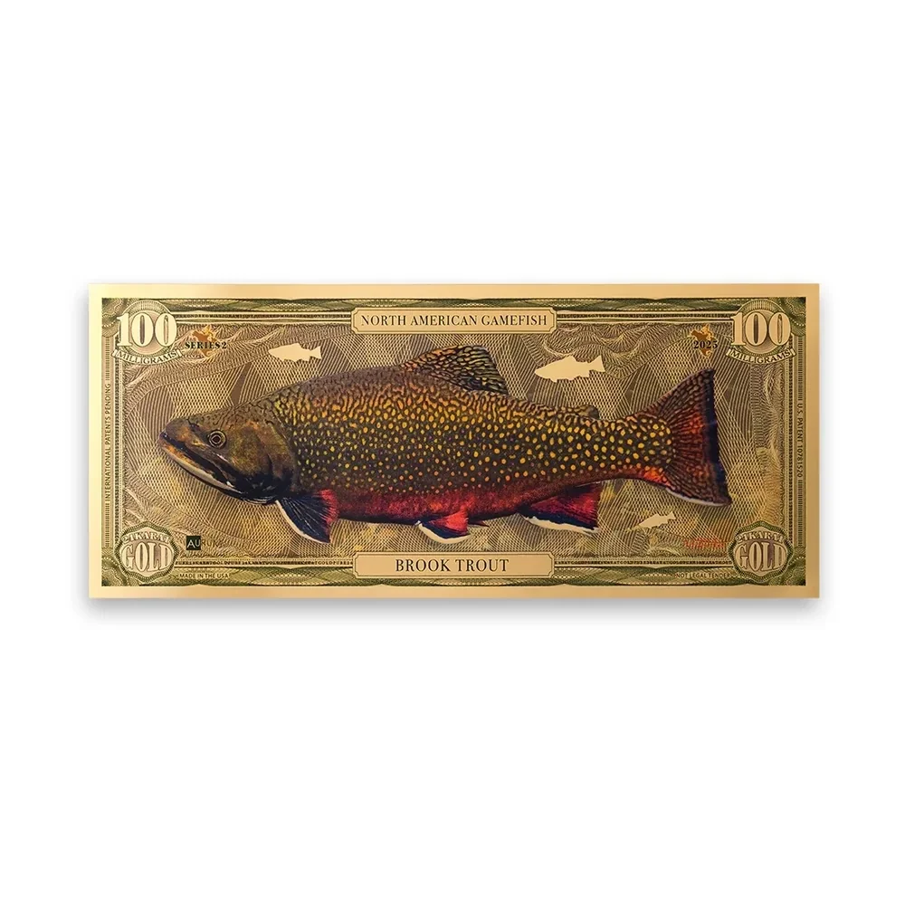 Brook Trout Aurum® 100mg 24k Gold Bill Series II
