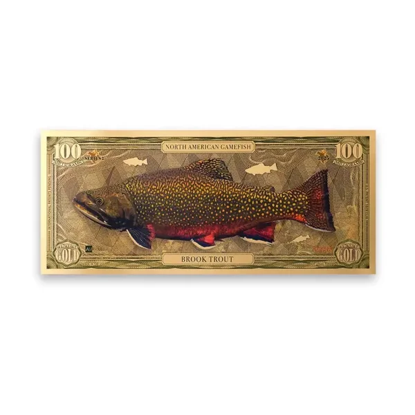 Brook Trout Aurum® 100mg 24k Gold Bill Series II