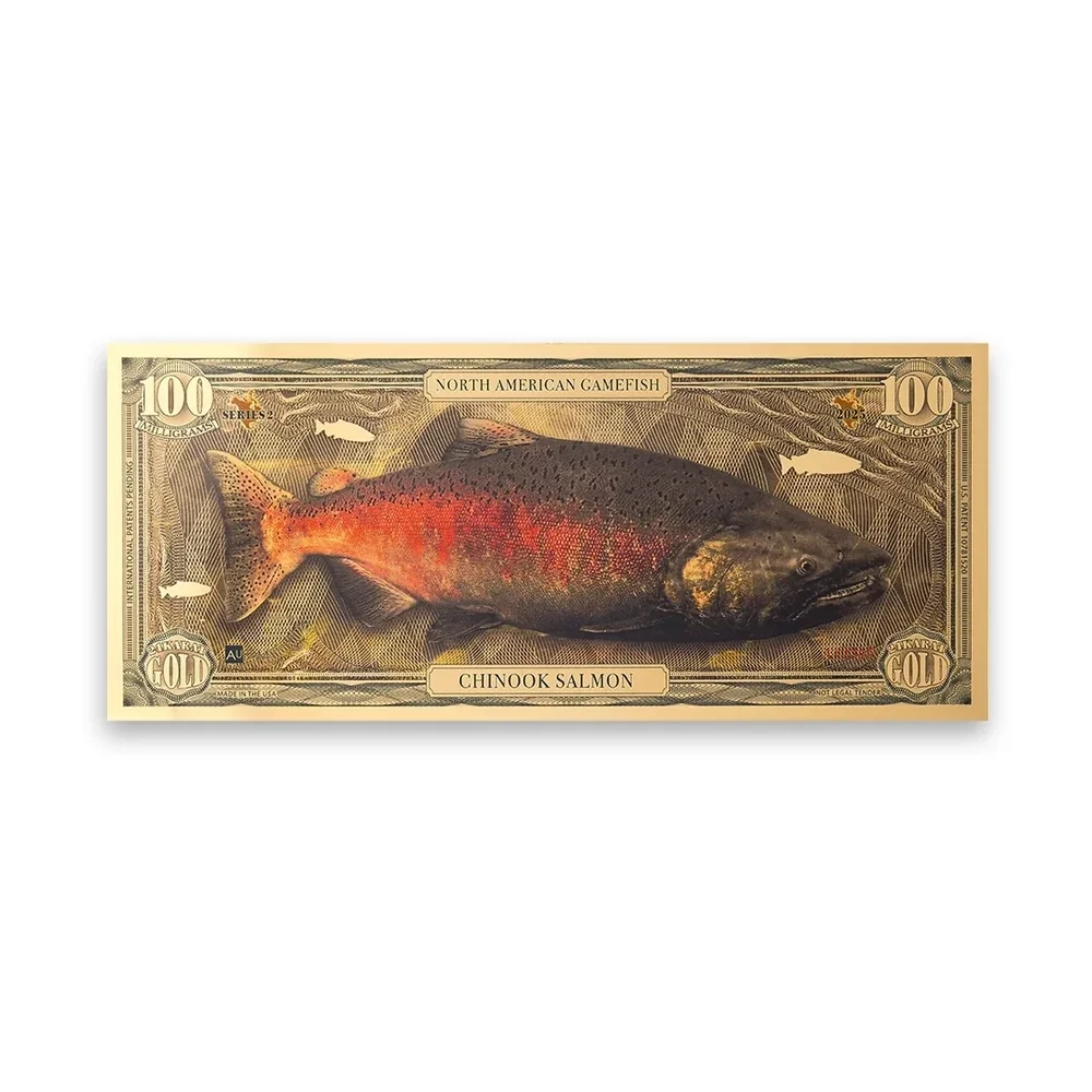 Chinook Salmon Aurum® 100mg 24k Gold Bill Series II
