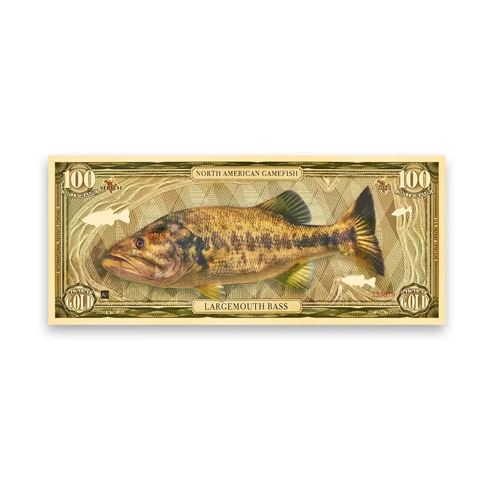 Largemouth Bass Aurum® 100mg 24k Gold Bill Series I