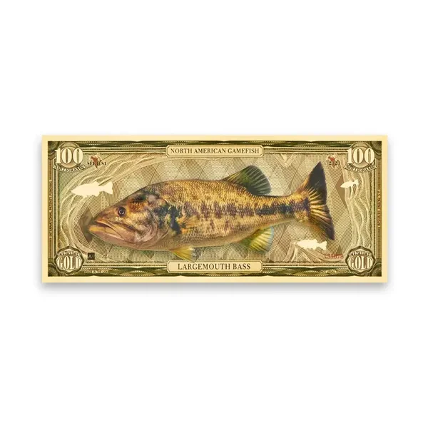 Largemouth Bass Aurum® 100mg 24k Gold Bill Series I