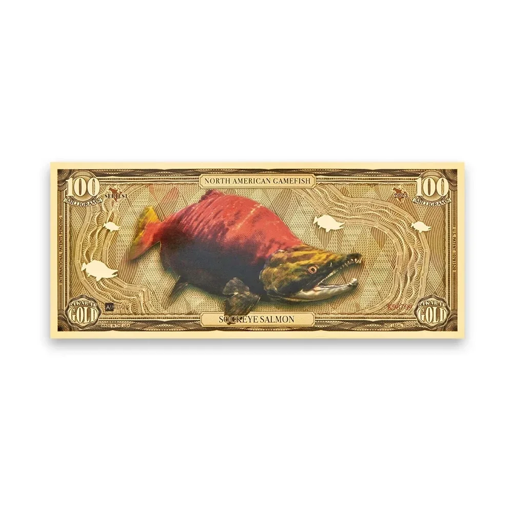 Sockeye Salmon Aurum® 100mg 24k Gold Bill Series I