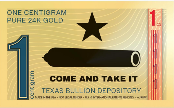 1 Centigram Redback Gold Aurum – Come and Take it Cannon