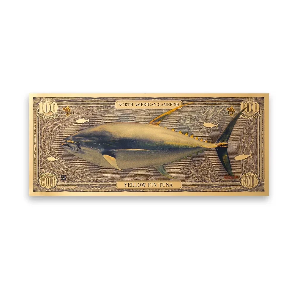Yellow Fin Tuna Aurum® 100mg 24k Gold Bill Series II