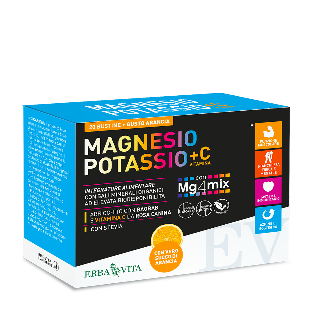 MAGNESIO POTASSIO + VITAMINA C GUSTO ARANCIA