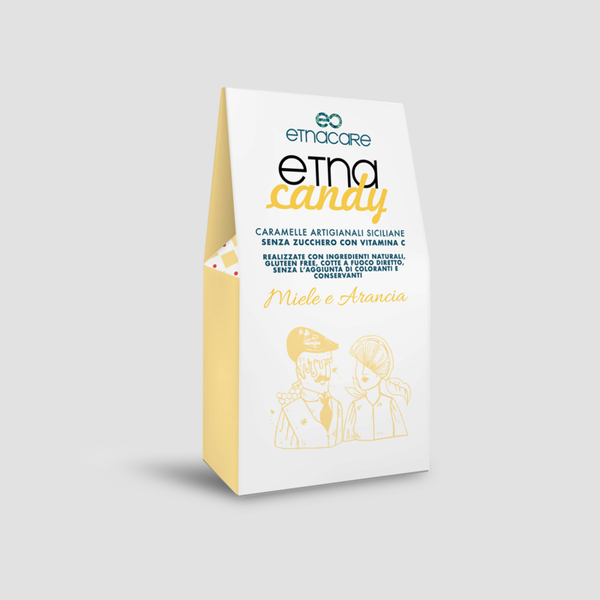 Etna Candy Miele e Arancia Senza Zucchero con Vitamina C 40 g