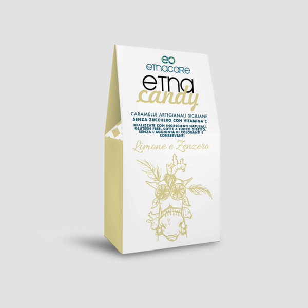 Etna Candy Limone e Zenzero Senza Zucchero con Vitamina C 40 g