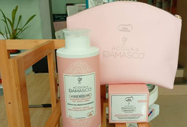 Box Regalo con Trousse Rosa - Linea Acqua di Damasco Alta Natura