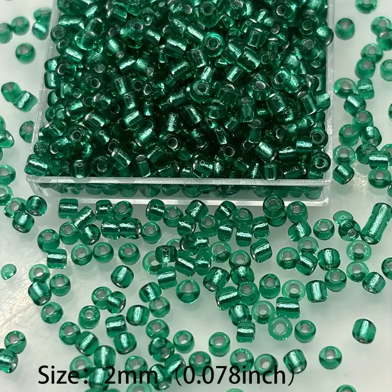 Glassfrøperler GRØNN