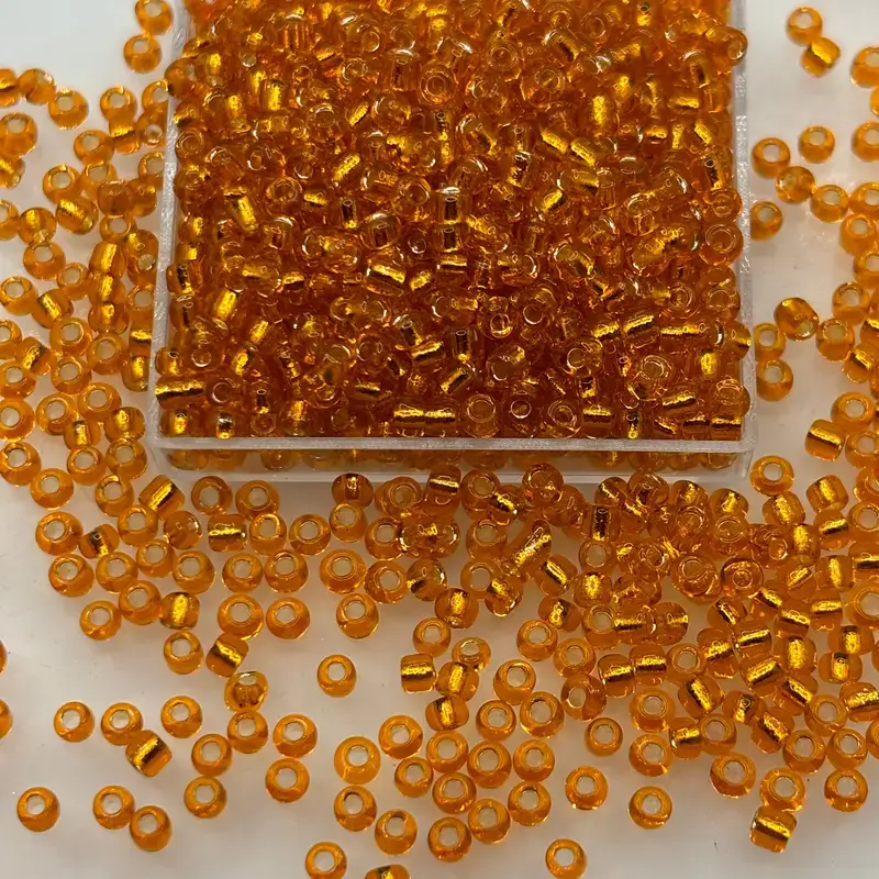 Glassfrøperler ORANGE