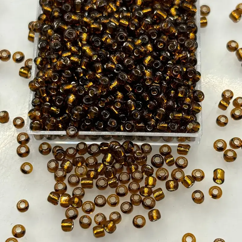 Glassfrøperler BRUN