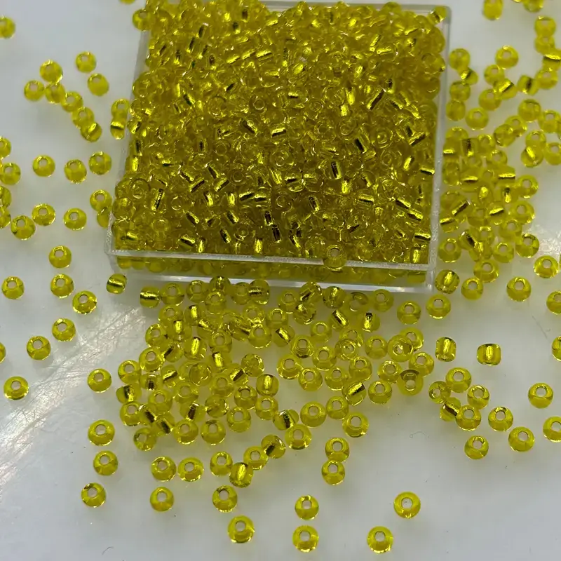 Glassfrøperler GUL