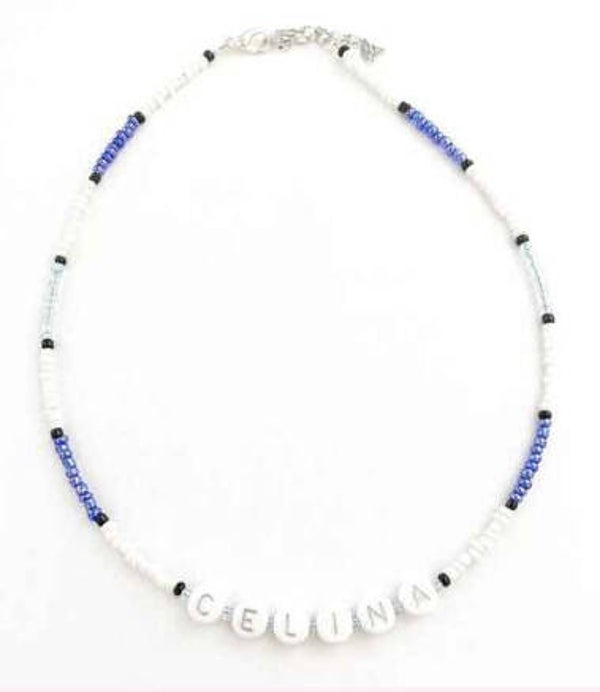 Name choker-sky blue