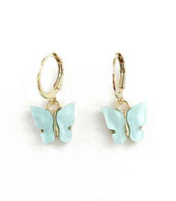 Butterfly earrings blue