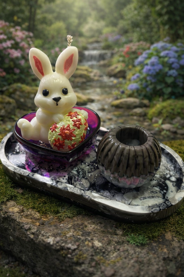 Osterset mit Hasenkerze