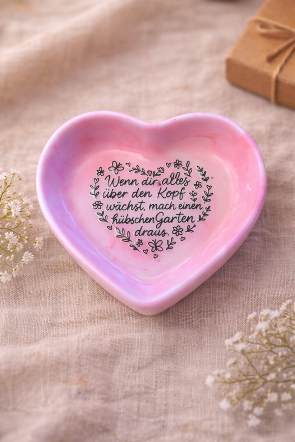 Spruchschale in Herzform