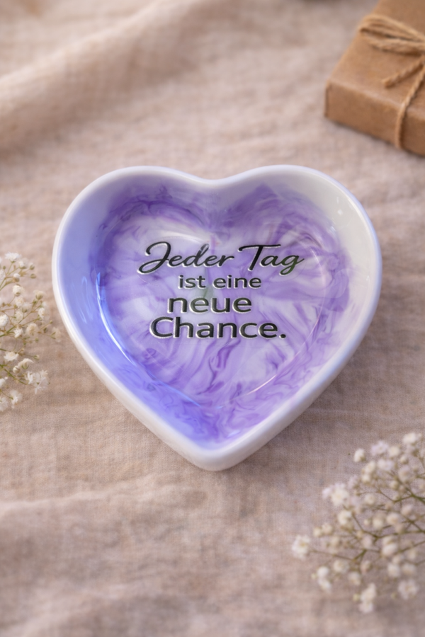 Spruchschale in Herzform