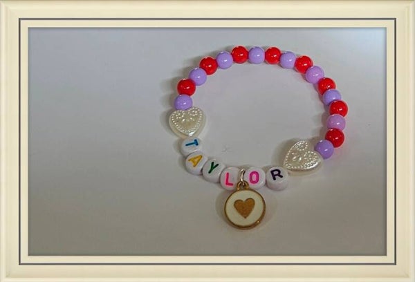 Purple Red Name Bracelet