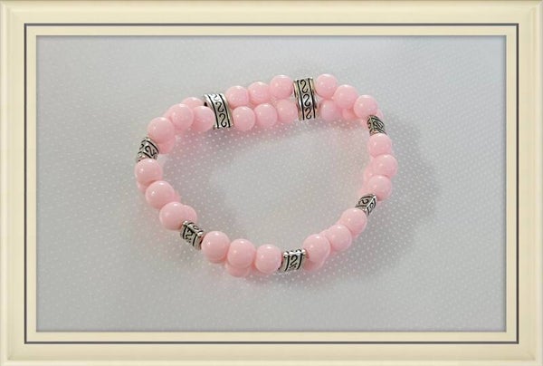 Two beaded pink Bracelet