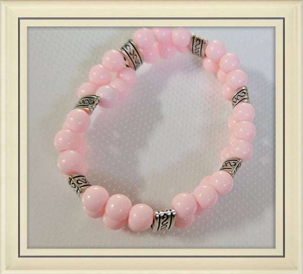 Two beaded pink Bracelet