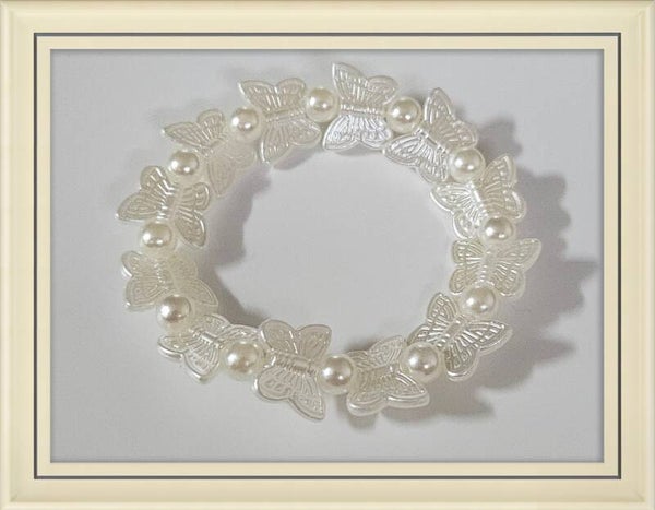 White Butterfly Bracelet