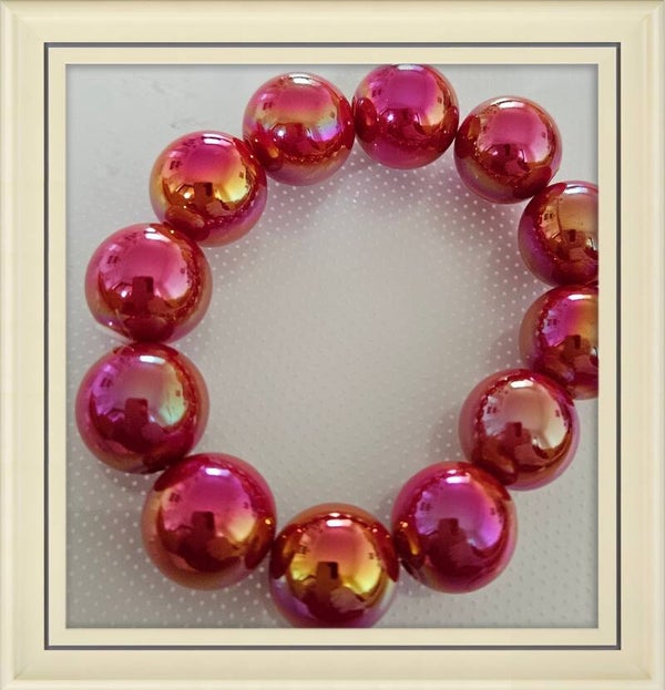 Very Big Beads Red Bracelet
