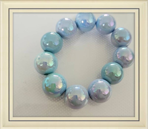 Blue Big Beads Bacelet