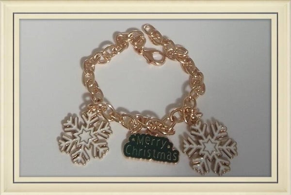 Christmas Gold Chain Bracelet