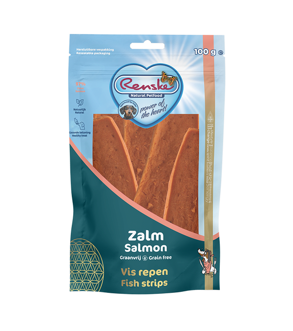 Renske Vleesrepen graanvrij — Zalm — 100 g