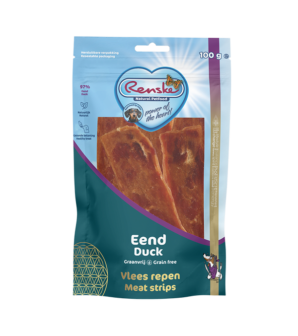 Renske Vleesrepen graanvrij — Eend — 100 g