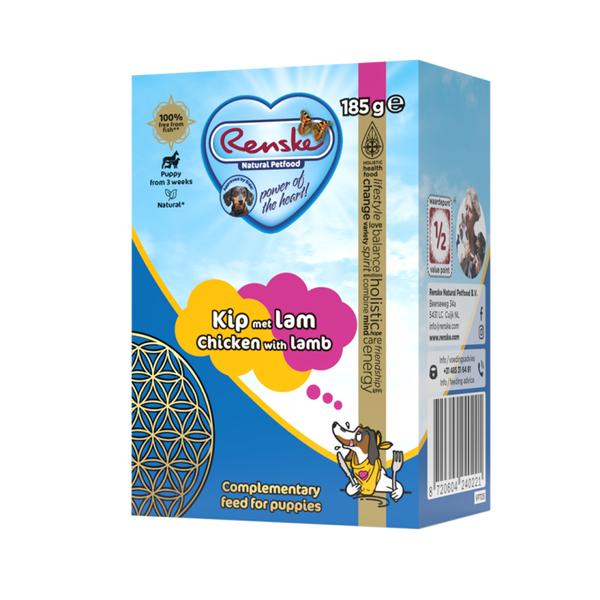 Renske Vers Bereid — Puppy — Kip met Lam — Tetra 185 g