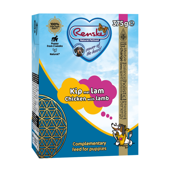Renske Vers Bereid — Puppy — Kip met Lam — Tetra 375 g