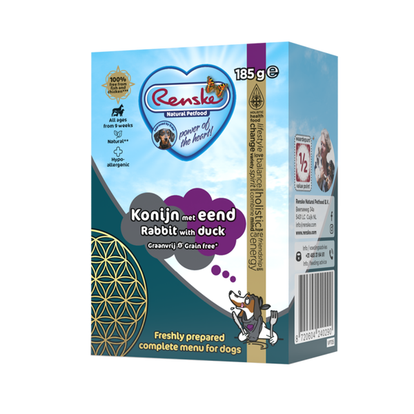 Renske Vers Bereid — Konijn met Eend graanvrij — Tetra 185 g