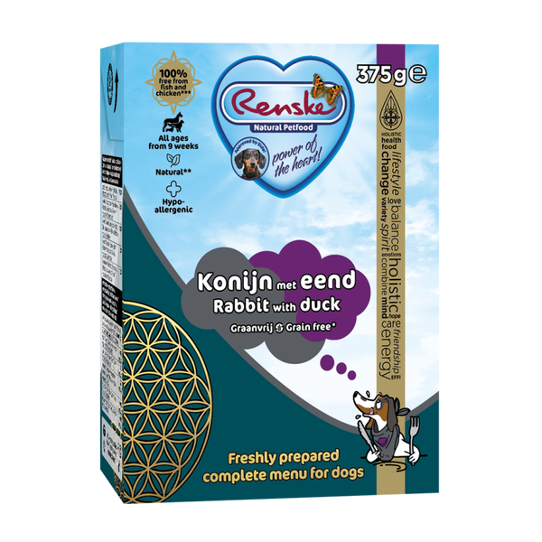 Renske Vers Bereid — Konijn met Eend graanvrij — Tetra 375 g