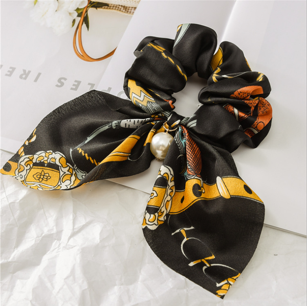 Big Bowknot Scrunchie with Pearl