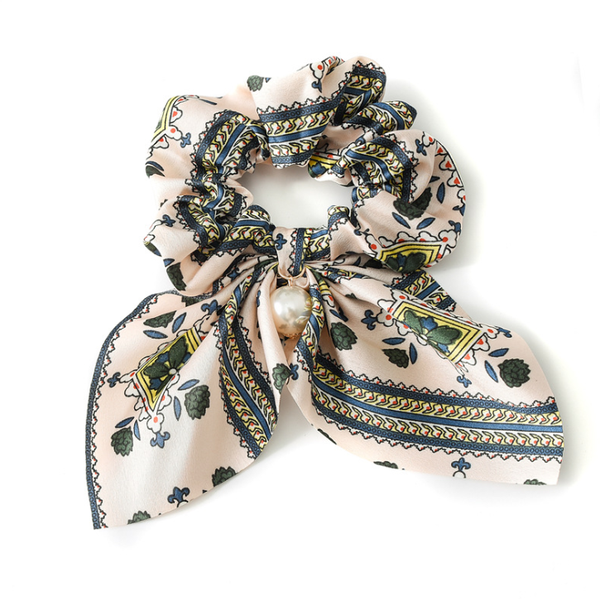 Big Bowknot Scrunchie with Pearl