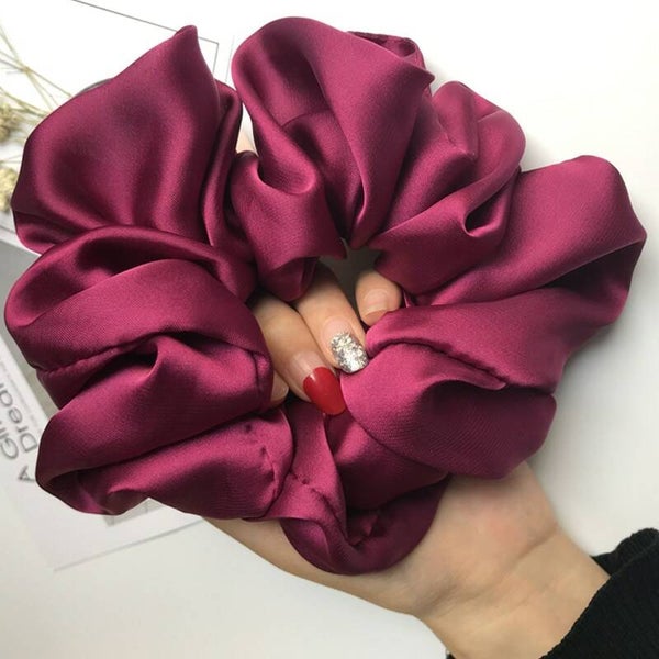 Big Silk Dark Red Scrunchie Singel Pcs
