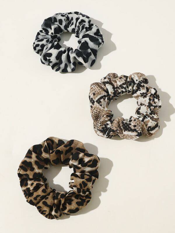 Leopard Patterned Scrunchies