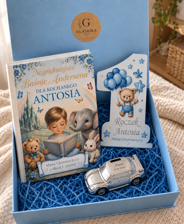 Personalizowany box na roczek / chrzest dla chłopca