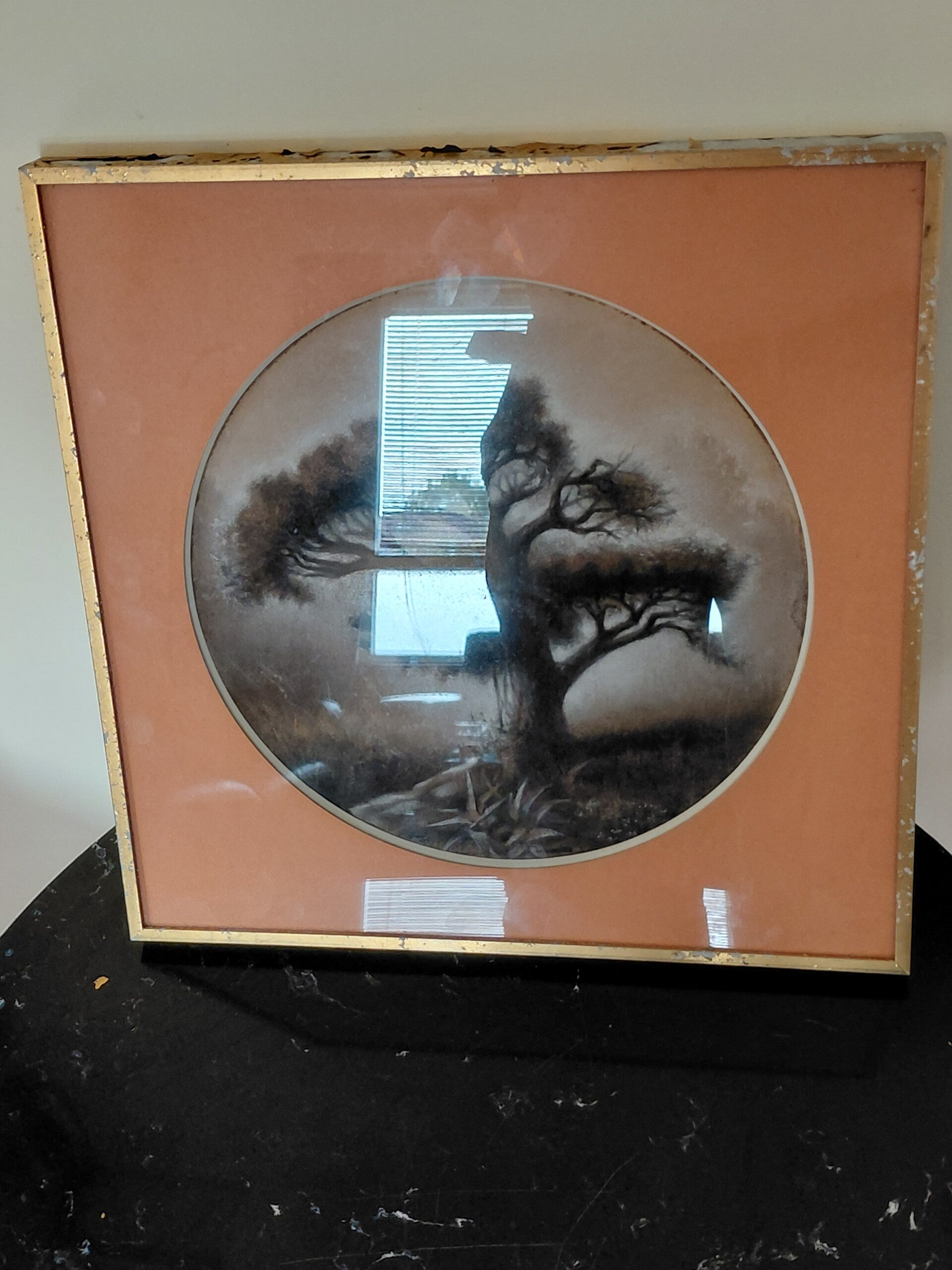 Olie verf boom geschilderd voor professor Josph Sebrechts